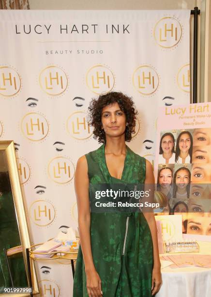 Poorna Jagannathan attends the HBO LUXURY LOUNGE presented by ANCESTRY on January 6, 2018 in Beverly Hills, California.