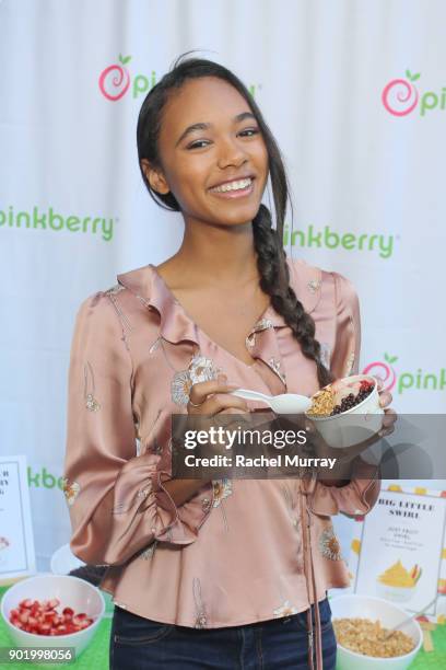 Chandler Kinney attends the HBO LUXURY LOUNGE presented by ANCESTRY on January 5, 2018 in Beverly Hills, California.