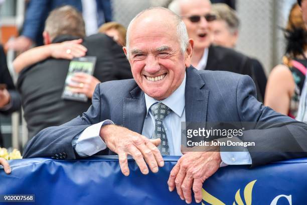 Trainer Leon Corstens is all smiles after winning the Alice Mosley Handicap at Caulfield Racecourse on January 07, 2018 in Caulfield, Australia.