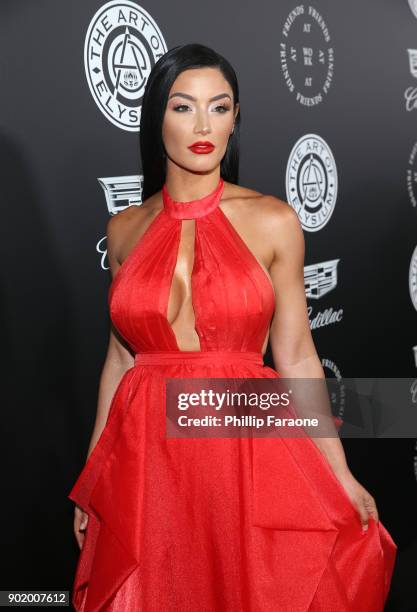 Natalie Eva Marie The Art Of Elysium's 11th Annual Celebration with John Legend at Barker Hangar on January 6, 2018 in Santa Monica, California.