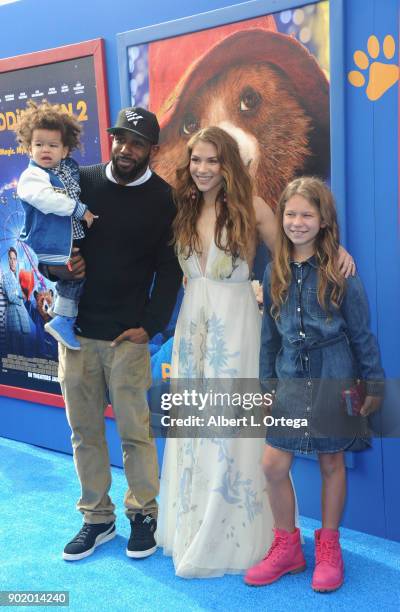 Dancer Allison Holker, Weslie Fowler, Maddox Laurel Boss and Stephen 'tWitch' Boss arrive for the premiere of Warner Bros. Pictures' "Paddington 2"...