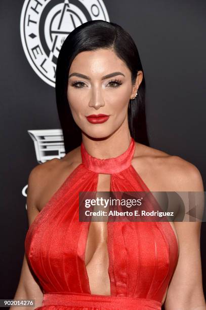 Natalie Eva Marie The Art Of Elysium's 11th Annual Celebration with John Legend at Barker Hangar on January 6, 2018 in Santa Monica, California.