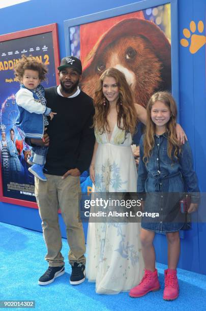 Dancer Allison Holker, Weslie Fowler, Maddox Laurel Boss and Stephen 'tWitch' Boss arrive for the premiere of Warner Bros. Pictures' "Paddington 2"...