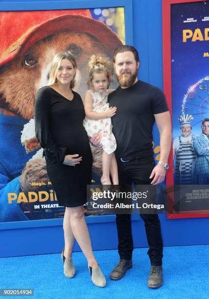 Abigail Ochse, Willow Phoenix Buckley and A.J. Buckley arrives for the premiere of Warner Bros. Pictures' "Paddington 2" held at Regency Village...