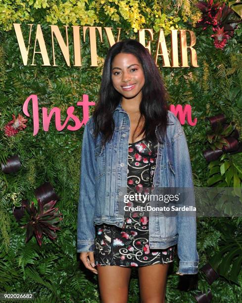 Camille Hyde attends Vanity Fair x Instagram Celebrate the New Class of Entertainers at Mel's Diner on Golden Globes Weekend at Mel's Diner on...