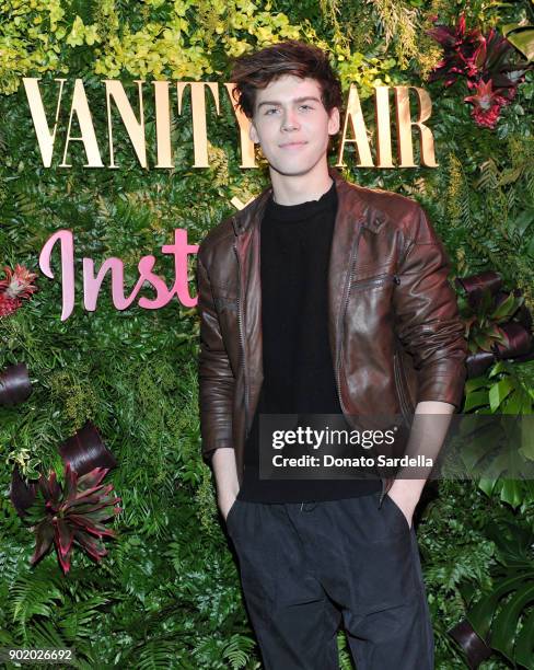 Aidan J. Alexander attends Vanity Fair x Instagram Celebrate the New Class of Entertainers at Mel's Diner on Golden Globes Weekend at Mel's Diner on...