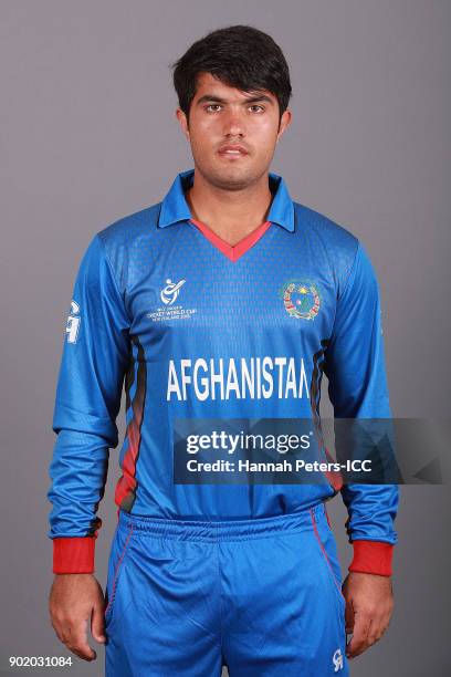 Abdul Rasool Rind 56 Afghanistan Icc U19 Cricket World Cup Headshots Session Stock Photos ...