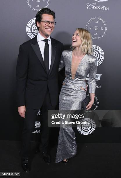 Hayes MacArthur and Ali Larter attend The Art Of Elysium's 11th Annual Celebration on January 6, 2018 in Santa Monica, California.