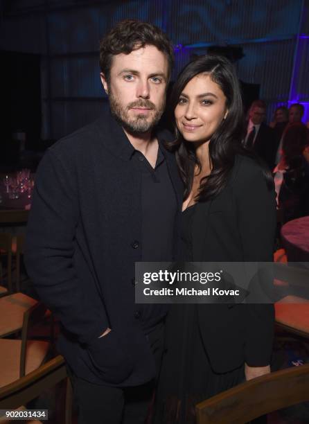 Casey Affleck and Floriana Lima attend the 7th Annual Sean Penn & Friends HAITI RISING Gala benefiting J/P Haitian Relief Organization on January 6,...