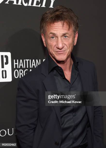 Sean Penn attends the 7th Annual Sean Penn & Friends HAITI RISING Gala benefiting J/P Haitian Relief Organization on January 6, 2018 in Hollywood,...