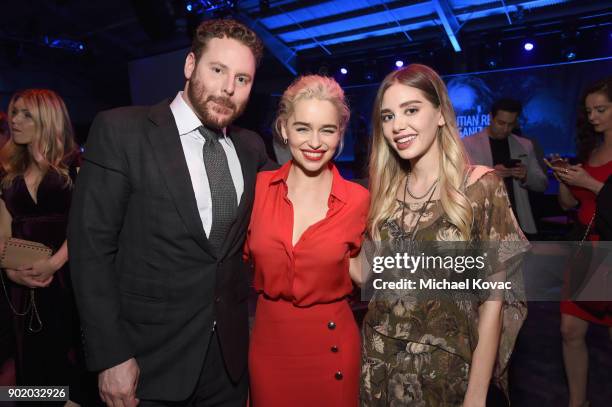 Sean Parker, Emilia Clarke and Alexandra Parker attend the 7th Annual Sean Penn & Friends HAITI RISING Gala benefiting J/P Haitian Relief...