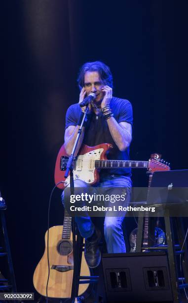 Musician Rick Springfield performs during his "Stripped Down" concert at Mayo Performing Arts Center on January 6, 2018 in Morristown, New Jersey.