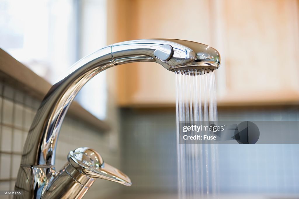 Water Running from Faucet