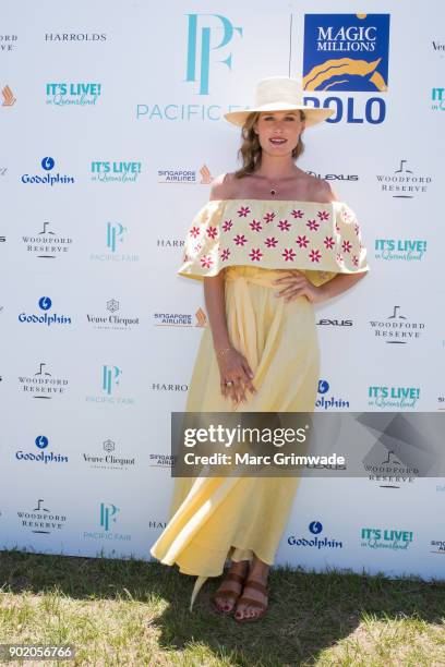 Racing identity Francesca Cumani attends Magic Millions Polo on January 7, 2018 in Gold Coast, Australia.