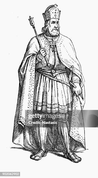 ferdinand i was holy roman emperor from 1558 - ferdinand i holy roman emperor stock illustrations