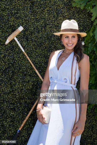 Magic Millions ambassador Amanda Abate attends Magic Millions Polo on January 7, 2018 in Gold Coast, Australia.