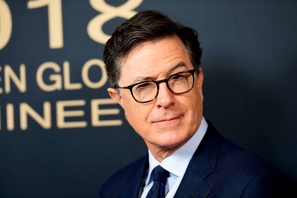 Stephen Colbert arrives for the Showtime Golden Globe Nominees Celebration at Sunset Tower on January 6, 2018 in Los Angeles, California.