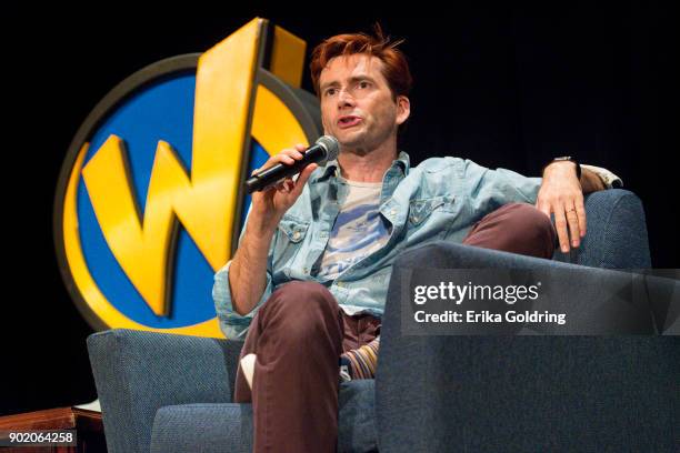 David Tennant participates in a Q&A during Wizard World Comic Con at Ernest N. Morial Convention Center on January 6, 2018 in New Orleans, Louisiana.