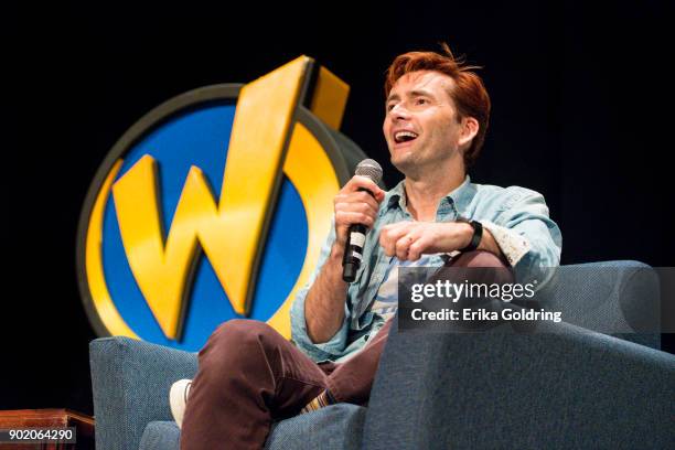 David Tennant participates in a Q&A during Wizard World Comic Con at Ernest N. Morial Convention Center on January 6, 2018 in New Orleans, Louisiana.