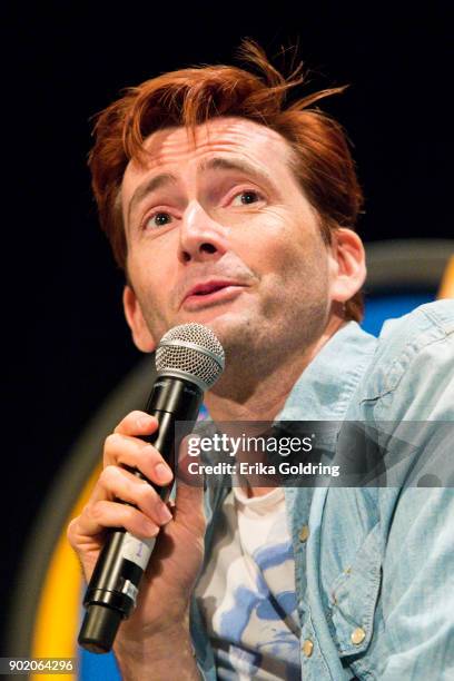 David Tennant participates in a Q&A during Wizard World Comic Con at Ernest N. Morial Convention Center on January 6, 2018 in New Orleans, Louisiana.