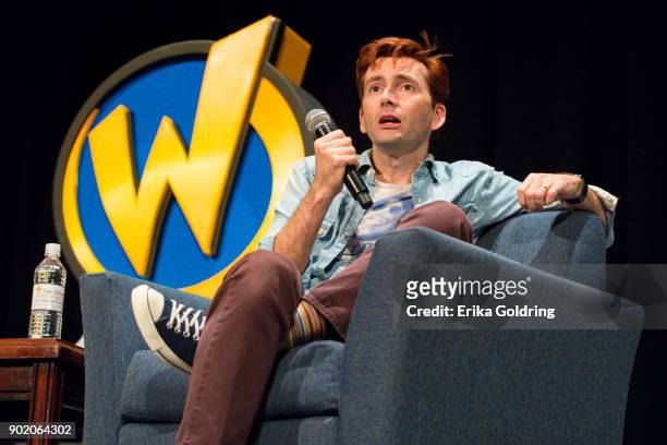 David Tennant participates in a Q&A during Wizard World Comic Con at Ernest N. Morial Convention Center on January 6, 2018 in New Orleans, Louisiana.