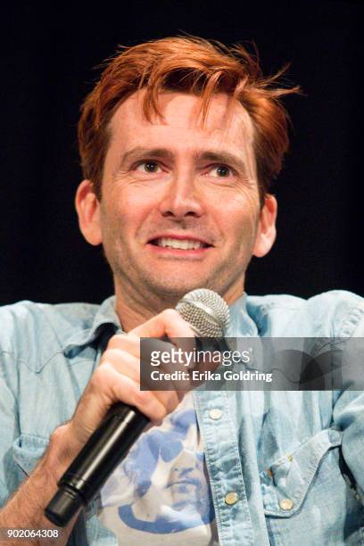 David Tennant participates in a Q&A during Wizard World Comic Con at Ernest N. Morial Convention Center on January 6, 2018 in New Orleans, Louisiana.