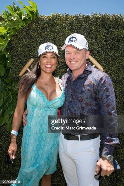 Analisa Corr and James Corr attend Magic Millions Polo on January 7, 2018 in Gold Coast, Australia.