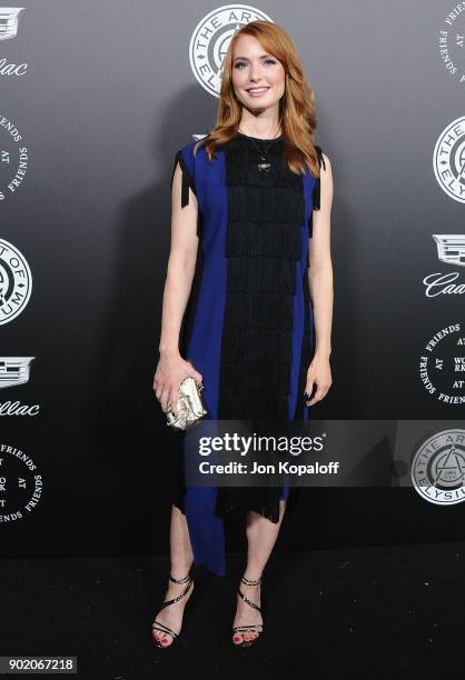 Alicia Witt attends The Art Of Elysium's 11th Annual Celebration - Heaven at Barker Hangar on January 6, 2018 in Santa Monica, California.