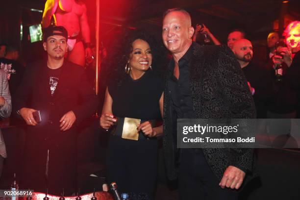 Evan Ross, Diana Ross and Abbey Owner David Cooley Appear At The Abbey To Greet Fans And Promote Her New Remix Of "Ain't No Mountain High Enough" at...