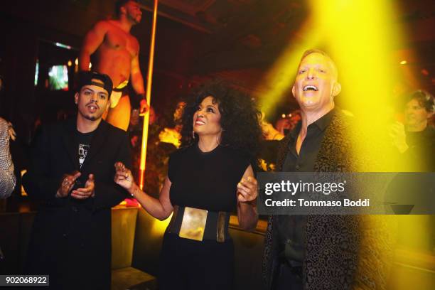 Evan Ross, Diana Ross and Abbey Owner David Cooley Appear At The Abbey To Greet Fans And Promote Her New Remix Of "Ain't No Mountain High Enough" at...