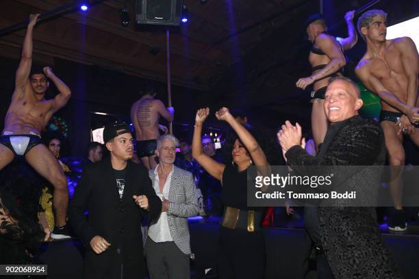 Evan Ross, Diana Ross and Abbey Owner David Cooley Appear At The Abbey To Greet Fans And Promote Her New Remix Of "Ain't No Mountain High Enough" at...