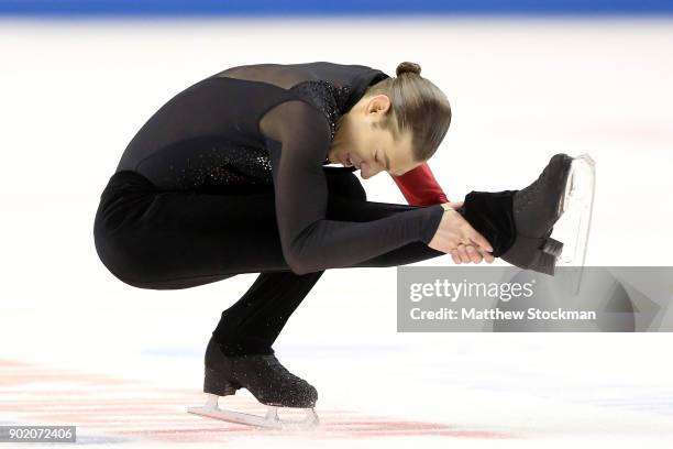 Jason Brown competes in the Men's Free Skate during the 2018 Prudential U.S. Figure Skating Championships at the SAP Center on January 6, 2018 in San...