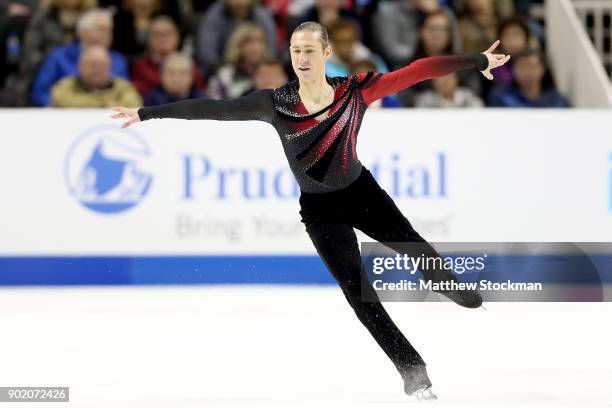 Jason Brown competes in the Men's Free Skate during the 2018 Prudential U.S. Figure Skating Championships at the SAP Center on January 6, 2018 in San...