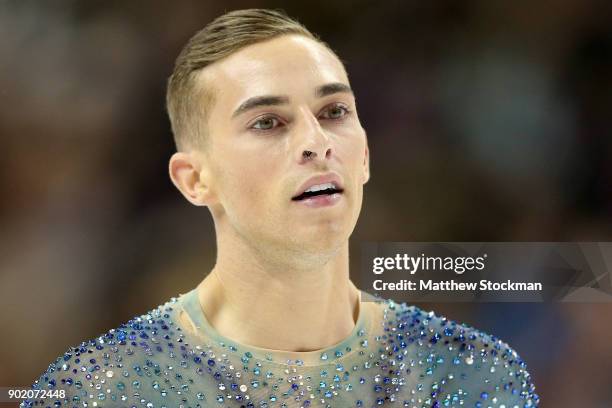 Adam Rippon competes in the Men's Free Skate during the 2018 Prudential U.S. Figure Skating Championships at the SAP Center on January 6, 2018 in San...