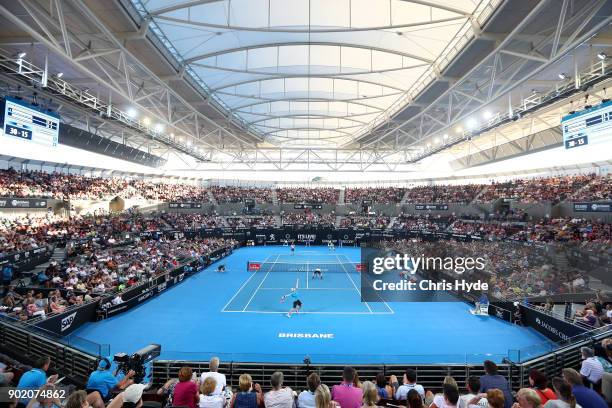 General view during the Men's doubles final between Henri Kontinen of Finland and John Peers of Australia against Leonardo Mayers and Horacio...