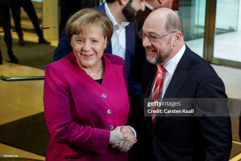 SPD, CDU And CSU Hold Preliminary Coalition Talks