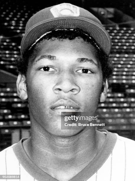 Gary Sheffield of the Milwaukee Brewers poses for a portrait during Spring Training circa March, 1990 in Chandler, Arizona.
