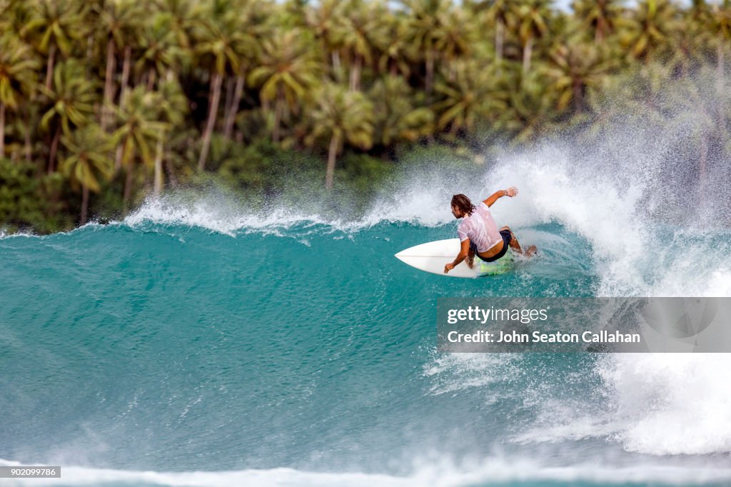 Surfing in North Sumatra