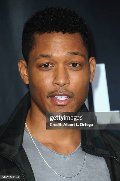 Curtis Hamilton arrives for the premiere of "Glass Jaw" held at Universal Studios Hollywood on November 9, 2017 in Universal City, California.