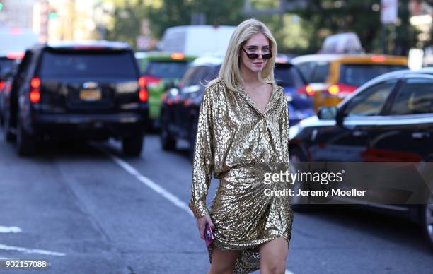 Chiara Ferragni during the New York Fashion Week on September 13, 2017 in New York