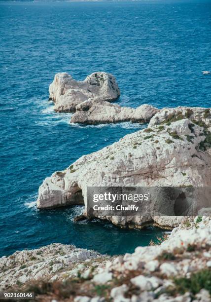 frioul island near marseille - calanques stock pictures, royalty-free photos & images