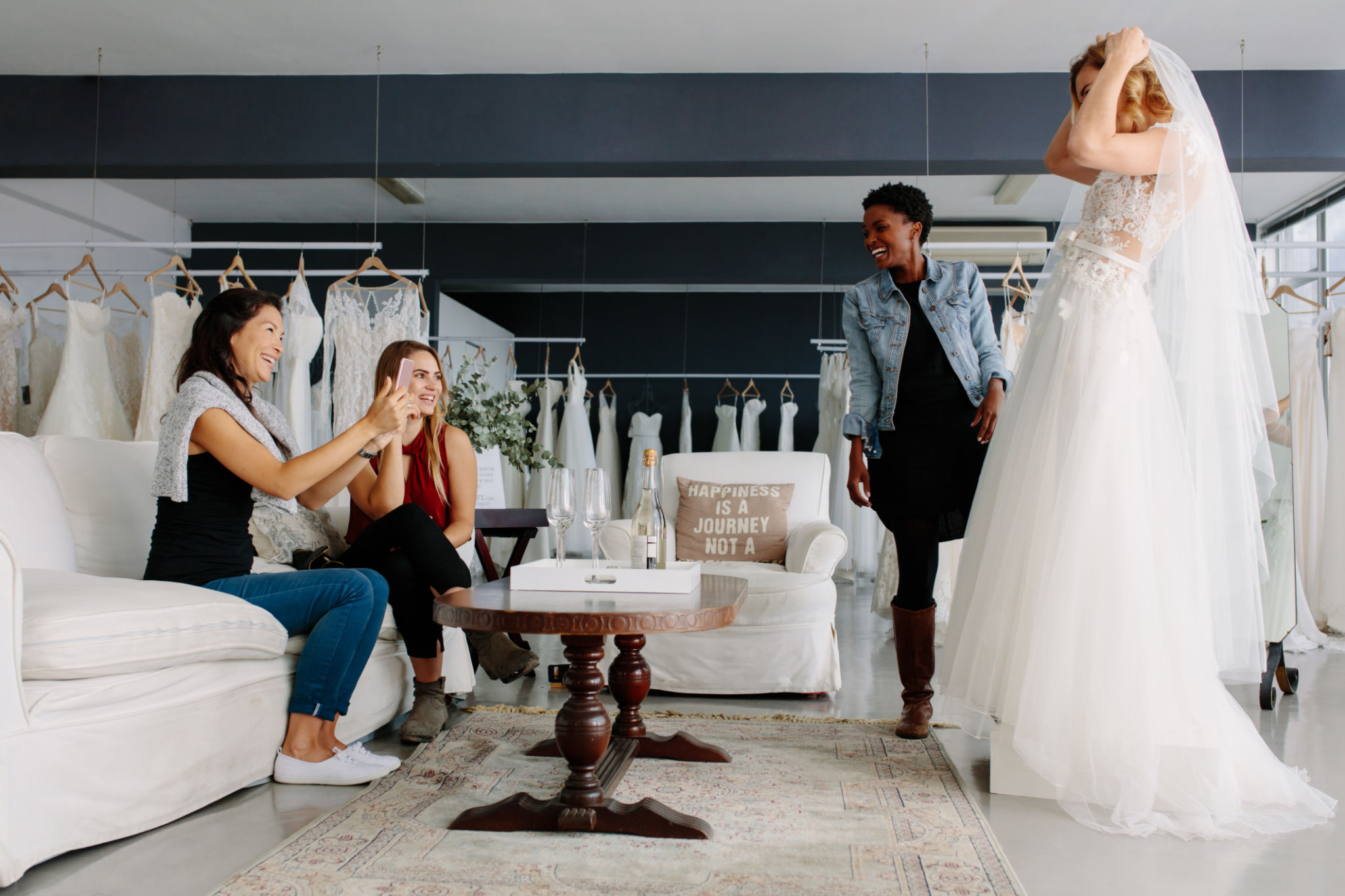 wedding dress fitting