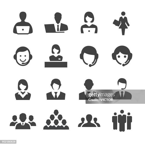 business and service icons - acme series - customer service icons stock illustrations