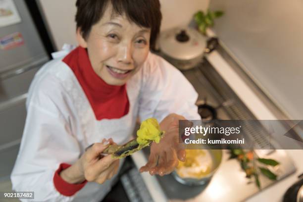 Cooking Kuri Kinton High-Res Stock Photo