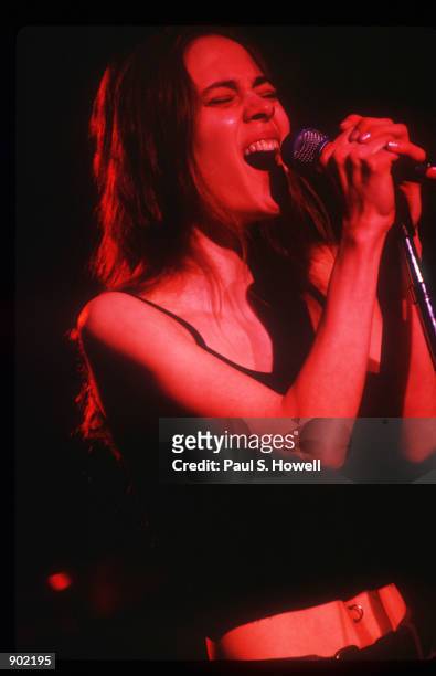 Singer Fiona Apple performs in concert January 23, 1997 in Houston, TX. Apple established herself a visionary singer and songwriter with her 1996...