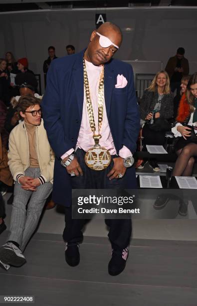 Slick Rick attends the Christopher Raeburn show during London Fashion Week Men's January 2018 at BFC Show Space on January 7, 2018 in London, England.