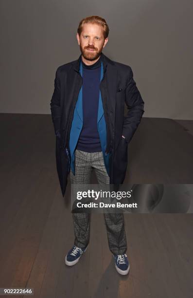 Alistair Guy attends the Christopher Raeburn show during London Fashion Week Men's January 2018 at BFC Show Space on January 7, 2018 in London,...