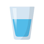 glass of water flat design