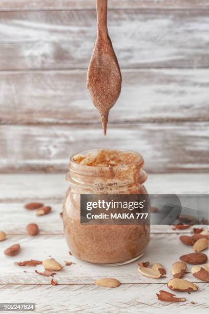 Homemade Almond Butter High-Res Stock Photo