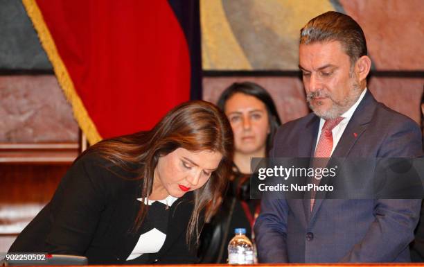 María Alejandra Vicuña in her first speech after being installed in the National Assembly with 70 votes in favor of 106 assembly members present as...